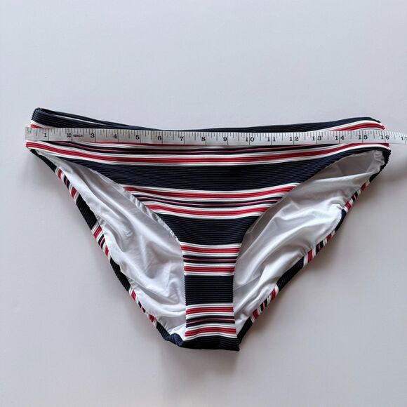 NWT La Blanca Sailor Stripe Hipster Bikini Bottoms in Navy, Red, White & Pink 12 - Picture 10 of 11